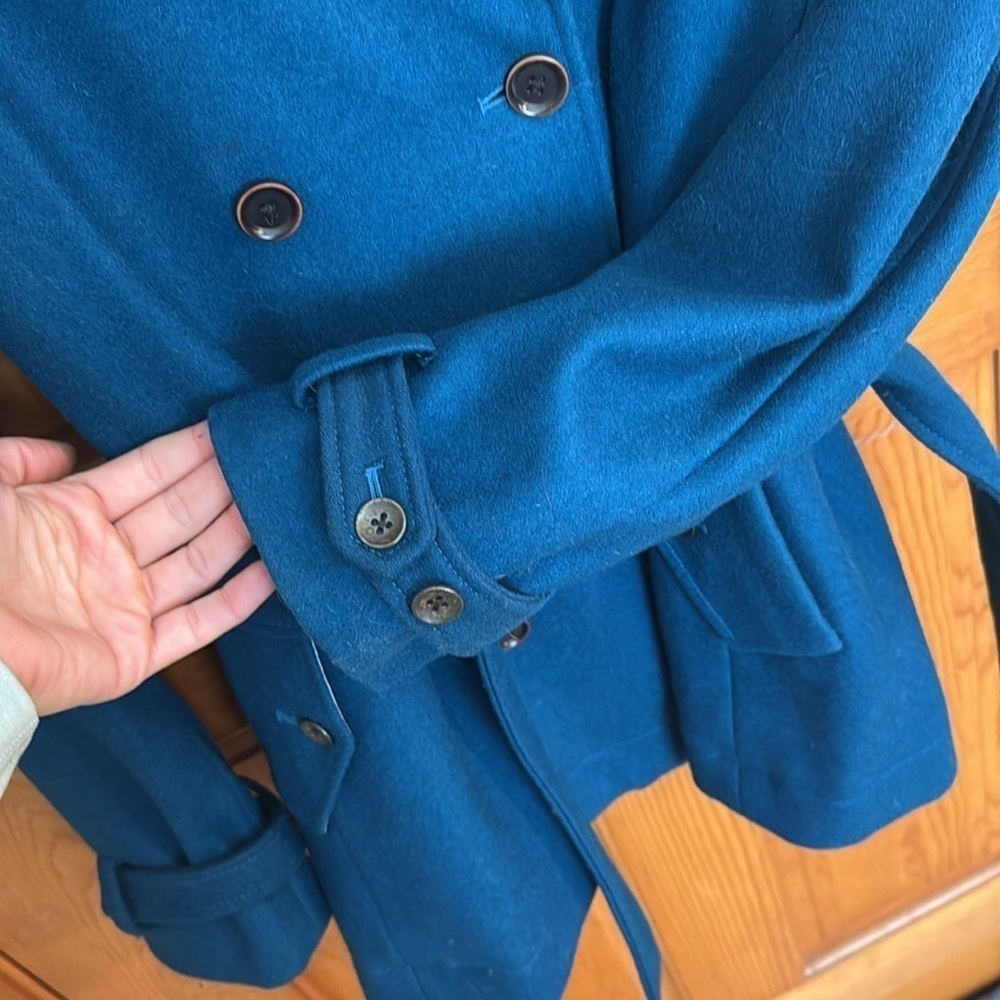 Blue wool coat from Anthropologie - Picture 8 of 12